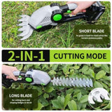 21V Cordless Hedge Trimmer, 2-in-1 Electric Handheld Grass Shear Cutter with 2.0 Battery*2, Women 77635959