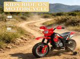 Red 6V Kids Electric Ride On Toy Motorcycle with Dirt Bike Style, Street Bike Design, Battery 40601270
