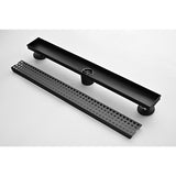 24 Inches Linear Shower Drain, Included Hair Strainer and Leveling Feet W2287P146747