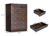 Brown particleboard with a textured melamine finish, 66*40*131cm, 52 drawer cabinet, matte gold 50861733