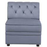 Grey Modular Armless Chair B062P189147