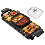 2 in 1 Hot Pot with Grill, Electric Hot Pot 2 in 1 Hot Pot BBQ Grill, Removable Hotpot Pot 2800W 73412339