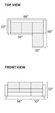 Chocolate Polyfiber Sectional Sofa Living Room Furniture Reversible Chaise Couch Pillows Tufted Back B011127927
