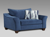 Camero Fabric Pillowback 3-Piece Sofa Set, Navy Blue T2574P195790