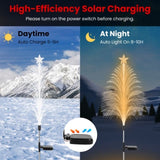 7-Color Solar Christmas Tree Stake Lights , Lifelike Fiber Optic Cedar Design with Star, 58295265