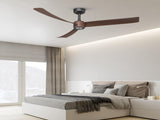 52 Inch Ceiling Fans with Lights Led Remote Control Low Profile Flush Mount for Living Room Bedroom 32111693