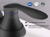 Bathroom Faucet Matte Black with Pop-up Drain & Supply Hoses 2-Handle 360 Degree High Arc Swivel 13267190