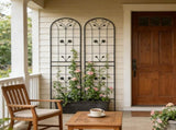 2 Pack Metal Garden Trellis 86.7" x 19.7" Rustproof Trellis for Climbing Plants Outdoor Flower 49809583