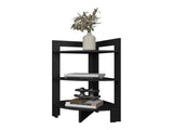 Black Corner Shelf with 3 Shelf B062P252160