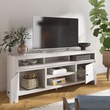 ZUN 75 inch TV Stand Consle for TVs 85 inches, No Assembly Required, White Finish B108P160181