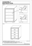 Glamorous 1pc Modern Glam Style 4-Drawer Chest Dark Gray Gold Finish Gold-colored Hardware Bedroom B011P207450