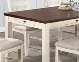 ZUN Classic Dining Room Furniture Rectangular Dining Table 1pc Dining Table Only White Rubberwood Walnut B011120832