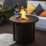 ZUN 30inch Propane Round Fire Table 40000BTU Propane Fire Pit Table 95329613