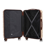 3 in 1 20"/24"/28" 3 pcs/set in ABS Spinner Wheel Luggage, Carry on Suitcase, Matching Color, 80795669