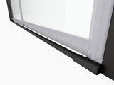 1 3/8" adjustment,universal pivot shower door, open outside, with 1/4" tempered glass finish 3472 W2122P378154