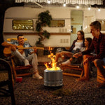 ZUN 15" Smokeless Fire Pit, Portable Outdoor Firepit, Wood places, Low Smoke Bonfire for T3210P283241