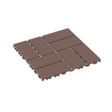 Plastic Interlocking Deck Tiles,44 Pack Patio Deck Tiles,12"x12" Square Waterproof Outdoor All W206P151695
