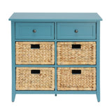 Teal Console Table with Storage B062P189200
