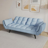 57 "blue sofa Soft two armrests throw pillow pillow comfortable fit apartment bedroom small space W1658135096