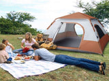 240*240*150cm Spring Quick Opening Four-Person Family Tent Camping Tent Brown 40665262