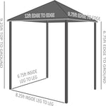 ZUN Gazebo with Galvanized Steel Roof 98874966