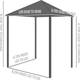 ZUN Gazebo with Galvanized Steel Roof 98874966