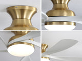 52 Inch Ceiling Fan with Dimmable 3 Colors LED Light Reversible Noiseless DC Motor Smart APP Remote W934P152352