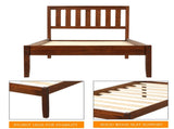 Wood Platform Bed with Headboard/Wood Slat Support.Twin WF191770AAD