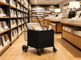 210LBS Folding Shopping Cart, Large Capacity Jumbo Grocery Cart with Removable Waterproof Liner, 53872086