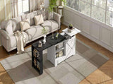 U-Can Farmhouse Lift Top Coffee Table With Barn Doors, Wood Rectangle Center Table With Large Hidden N724P351732K
