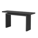 U_STYLE Uniquely Designed Ash Veneer Console Table, Modern Simple Style, Featuring Clever Tabletop N711P241324B