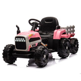 ZUN Ride on Tractor with Trailer,24V Battery Powered Electric Tractor Toy, 200w*2motor W1396P144516