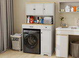 Over the Washer, Dryer and Robot Vacuum Storage Cabinet suitable for Compact Washing Machines, W1120P338184