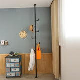 ZUN Adjustable Laundry Pole Clothes Drying Rack Coat Hanger DIY Floor to Ceiling Tension Rod Storage 95345222