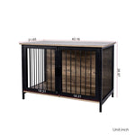 ZUN Wooden Dog Crate Large/Medium Dog, Dog Kennel Large Breed, Indoor Dog Cage 93279562