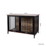 ZUN Wooden Dog Crate Large/Medium Dog, Dog Kennel Large Breed, Indoor Dog Cage 93279562