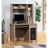 Student desk with hutch home office desk 39"W Compact desk Writing Desk Laptop Desk Dark Taupe Brown B107P269931