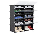 7-Tier Portable 28 Pair Shoe Rack Organizer 14 Grids Tower Shelf Storage Cabinet Stand Expandable 95502788