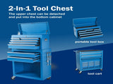 Tool Chest, 8-Drawer Rolling Tool Storage Cabinet with 2 in 1 Detachable Top Tool Box, Liner, W2660P272883