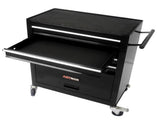 4 DRAWERS MULTIFUNCTIONAL TOOL CART WITH WHEELS-BLACK W110280935