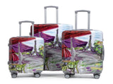 20"/24"/28" 3 pcs/set in PC Spinner Wheel Luggage, Carry on Suitcase, With Printed pattern and 91000494