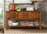 46'' Solid Wood Sideboard Console Table with 2 Drawers and Cabinets and Bottom Shelf, Retro Style W1202P457251