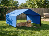 4*4*3.3FT Black Iron Pipe PVC Coated Polyester Waterproof and UV-resistant Blue Pet Tent. 32353754