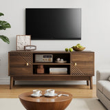 43.31 inch TV Stand, Mid-Century Modern TV Stand for 32/45 inch TV, Entertainment Center with W1706P318064