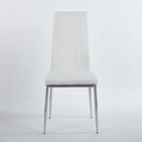 chair set of 4,CHROME COLOR LEG,WHITE SEAT W234P302682