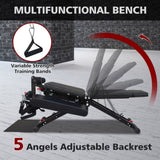 Fitness Chair Multifunction, Adjustable Strength Training Bench for Full Body Workout, Weight Bench W2031P230228