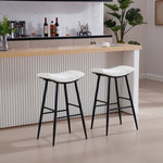 ZUN Counter Height Bar Stool Set of 2 for Dining Room Kitchen Counter Island, PU Upholstered Breakfast W1439125929