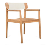 CREATIVE BRAIDED ACACIA WOOD OUTDOOR TABLE AND CHAIRS WITH ARMRESTS, SUITABLE FOR OUTDOOR N770P269704W