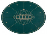 40" Round Foldable Poker Table Top Mat Non-Slip Rubber Base, Portable Casino-Grade Poker Mat 38344470