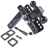 Trailer Hitch 2" Receiver 2" and 2-5 /16" Ball Fit for ATVS RVS Carbon Steel 74257488